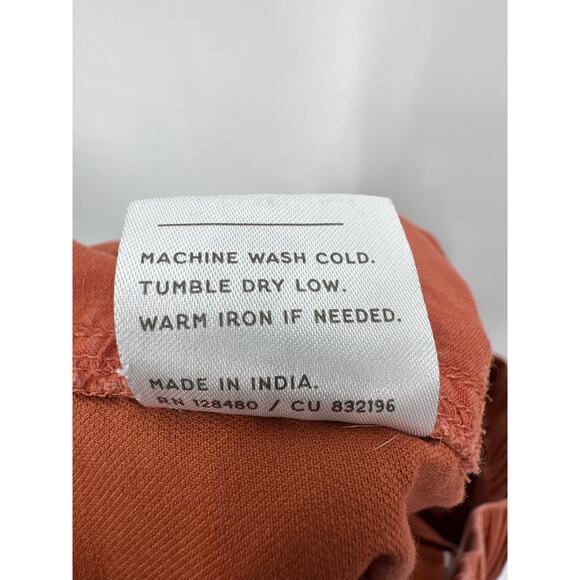 pact Organic Cotton Twill Cropped Pants Size XL Rust Colorway - Picture 7 of 7